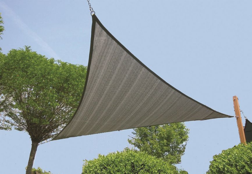 Zonnezeil Driehoek Zandbeige 5,5 x 5,5 m